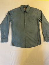 Cinch Modern Fit Small Mens Western/casual Button Down Collar Teal Long Sleeve