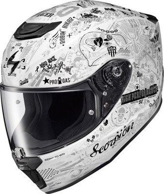 Scorpion EXO-R330 Shake 2 Motorradhelm 2er Set Lg Weiß #33-2325