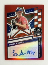 🔥2026 PANINI STARS & STRIPES PRIZM USA Landon McDonald /99 Red AUTO 🔥