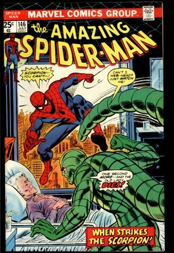 Amazing Spider-Man #146 Marvel 1975 (VF/NM) Classic Scorpion Cover L@@K!