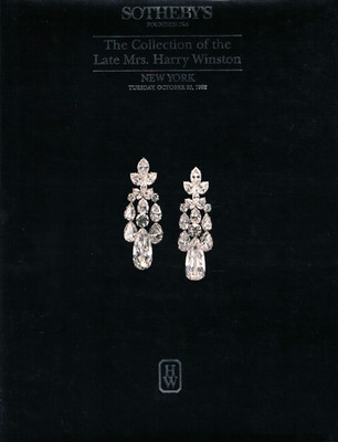 1992 Sotheby's Auction Catalog Jewelry Collection of the Late Mrs Harry Winston