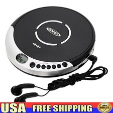 Portable CD Player W/ Bass Boost FM Radio Anti-Skip LCD Display Earbuds New