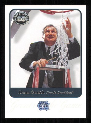 2001 Greats of the Game #22 Dean Smith HOF Basketball UNC NM-MT