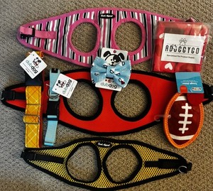 Lot Of Dog Harnesses, Collar, Dog Bandana, Dog Bow tie