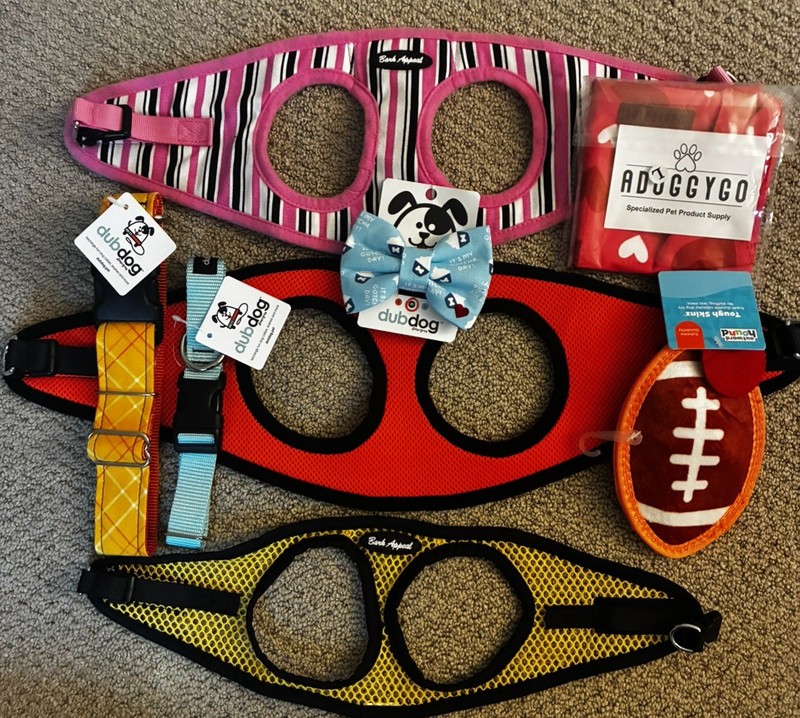 Lot Of Dog Harnesses, Collar, Dog Bandana, Dog Bow tie