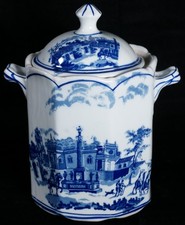 Vintage China Blue Seymour Mann Transferware Cookie Jar (R12)