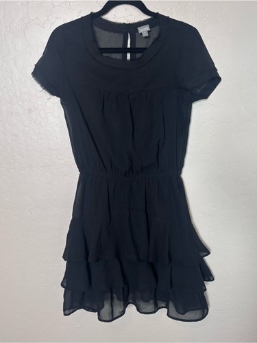 Converse One Star Black Tiered Ruffle Dress Women’s Size Small