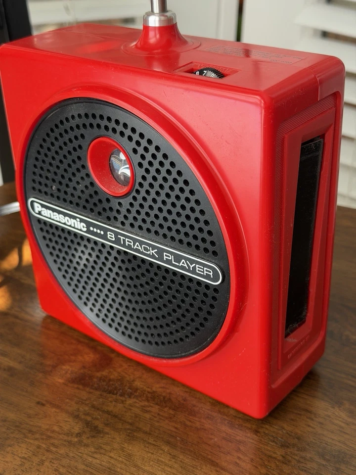 Reproductor de 8 pistas Panasonic RQ-830S TNT portátil rojo (ver video) ¡Cables de caja manuales! Foto 4 de 4