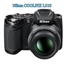 Nikon COOLPIX L310 Digital Camera Black 14MP,2.7"LCD,Scene Modes，Easy Operation