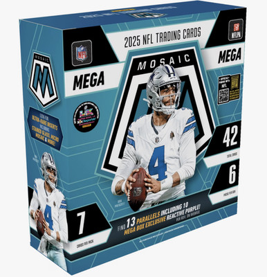 2025 Panini Mosaic Football Factory Sealed Mega Box FREE SHIPPING US!