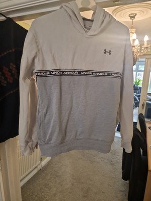 Under Armour Hoodie Jugend Xl Extra Large grau/weiß mit Kängurutasche