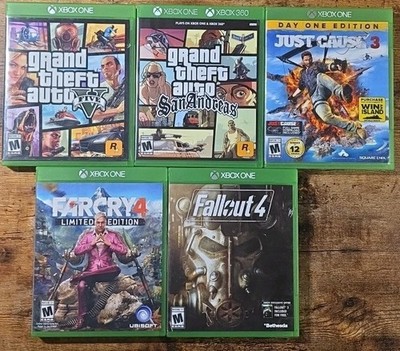 Xbox One Open World Lot   GTA V, San Andreas, Just Cause 3, Fallout 4, Far Cry 4