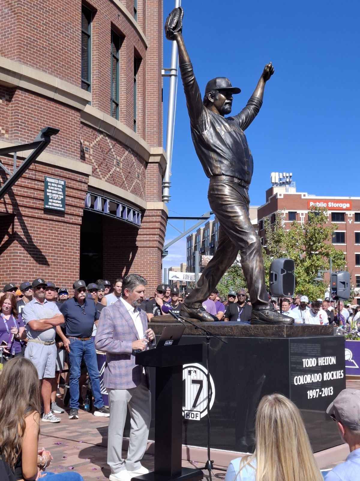 NEW TODD HELTON STATUE. I WAS THERE COLORADO ROCKIES 