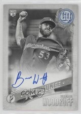 2018 Topps Gypsy Queen Black & White 15/50 Brandon Woodruff #GQA-BW Auto 2b5