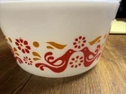 Vintage Pyrex Friendship Bird Casserole Tableware Floral Pattern