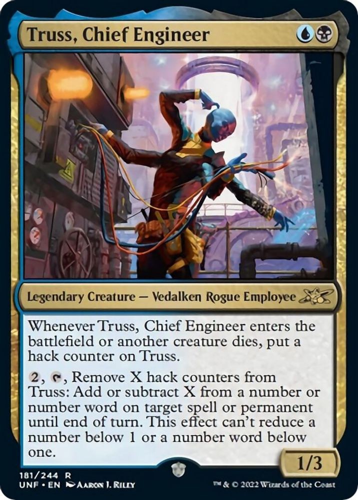 2022 Magic: The Gathering: Unfinity - Truss Chief Engineer (#181, R, Near Mint)