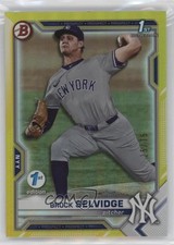 2021 Bowman Draft 1st Edition Yellow Foil 25/75 Brock Selvidge #BD-24 19jd