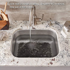 Pebble Sink Mat for Stainless Steel/Ceramic Sinks, 2 Pack PVC Sink Protectors...