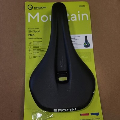 Ergon SM Sport Men's Bicycle Saddle Chromoly Rails Medium/Large OPEN PACKAGE