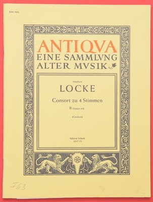 Matthew Locke - Consort zu 4 Stimmen II - Noten - Edition Schott ANT 73