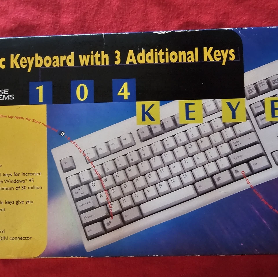 Mouse Systems 104 Key Keyboard KWD-203 Vintage AT PS/2 New In Box - Image 3 of 4