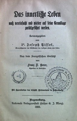 Das innerliche Leben muß vereinfacht und wieder auf seine Grundlage zurü 1836703
