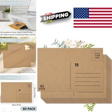Kraft Blank Postcards 80 Count Mailing Size 4 x 6 Inches for All Occasions
