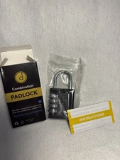Desired Tools Combination Padlock- Black- New In Box With Instructions
