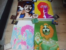 THE BEATLES : COMPLETE SET OF 5 AVEDON POSTERS 1967 STERN MAGAZINE GERMANY