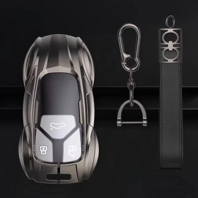 Zinc Alloy TPU Car Key Fob Case Cover For Audi A4 A5 S4 S5 B9 Q7 M4 Q5 TTS TT RS - Image 4 of 4