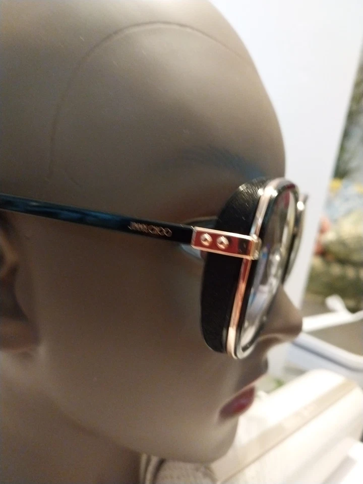 Gafas de sol cuadradas negras para mujer Jimmy Choo ELVA/S 2M29O lectores 54-20-130 bonitas Foto 3 de 4