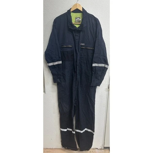 MCR Safety Summit Breeze FR Coveralls CAT2 Navy Size 56R Reflective Workwear - product listing photo
