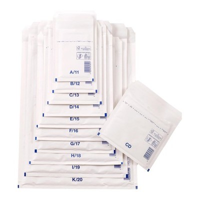 50x Luftpolstertaschen 345x470mm Gr.10 (K/20) FSC weiß für A3+