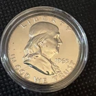 1963 Franklin Half Dollar 90% Silver Proof No Mint Mark In Capsule Estate Coins
