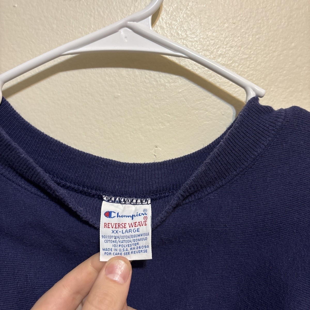 Vintage 1990's Champion Reverse Weave Sweatshirt DOUBLE LOGO Rare