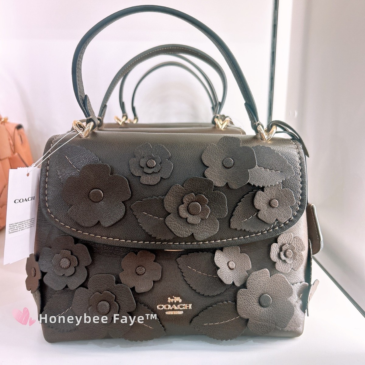 NWT Coach Emory Top Handle Bag With Floral Applique CDY44 | eBay