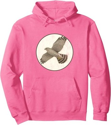 Retro Grey Hawk Pullover Hoodie *10 Colors* NEW by Bird Fantastic