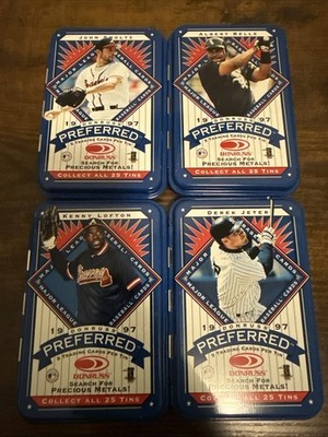 1997 Donruss Preferred EMPTY TINS Albert Belle John Smoltz Kenny Loftin DJ