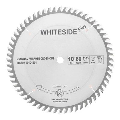 Whiteside 90104101 General Purpose - ATB 10''OD, 60T, 5/8''B