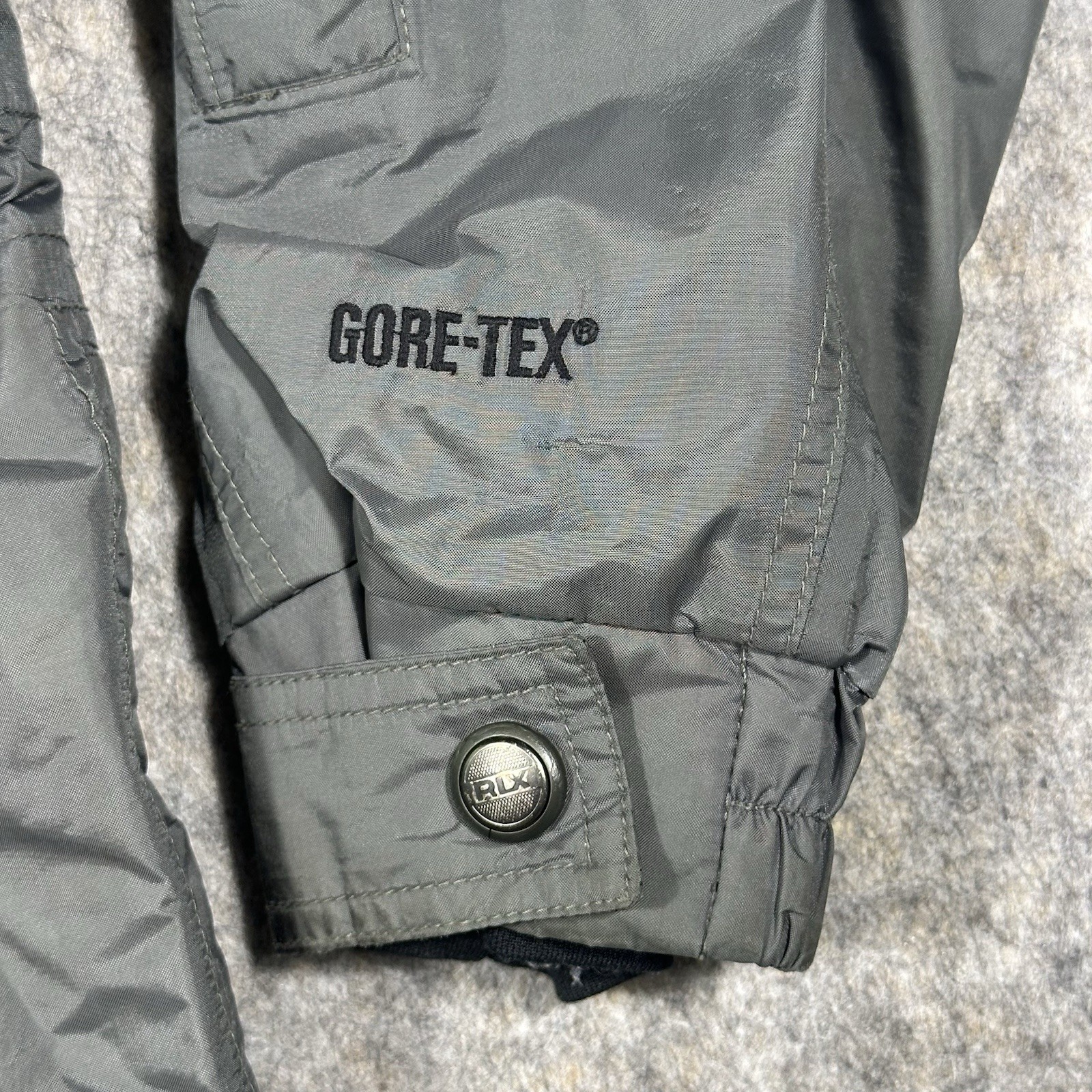 RLX Polo Sport Ralph Lauren Technical Ski Jacket Men’s L Gray Gore-Tex Hood READ thumbnail 10