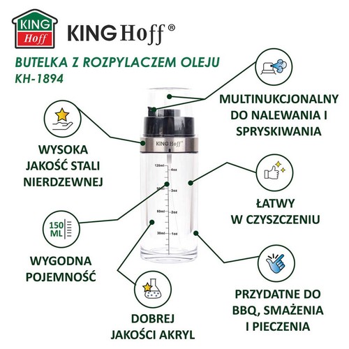 5908287218949 BUTELKA SPRYSKIWACZ DO OCTU I OLIWY KINGHOFF KH-1894 KINGHOFF - Bild 12 von 12