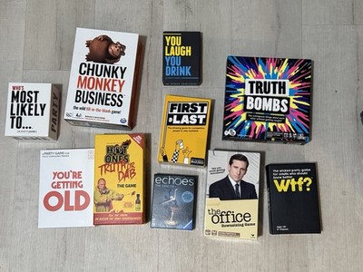 Party Game Lot Chunky Monkey Truth Bombs Hot Ones Office WTF Card Games Set