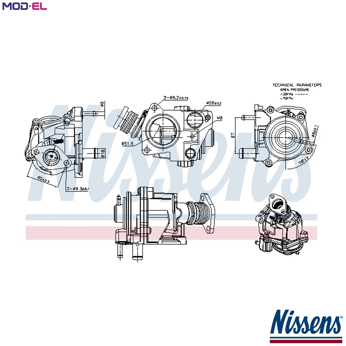 NISSENS-OE 98424 EGR Valve for CITROËN,FIAT,IVECO,PEUGEOT - Image 10