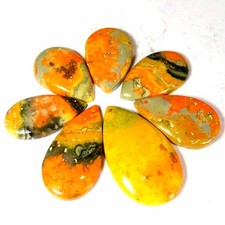 93.10Cts Natural Super Bumble bee Eclipse Pear Wholesale Lot Cab Losse Gemstone