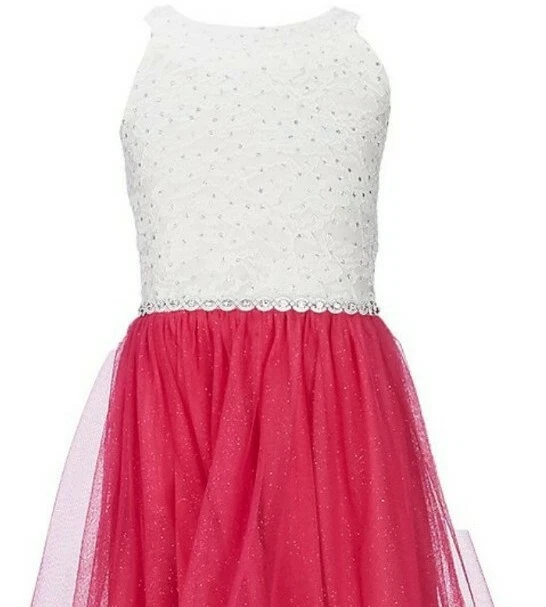 Vestido de fantasía Speechless Big Girl Ritzy floral de encaje a tul Hi-Lo-14 Foto 2 de 4