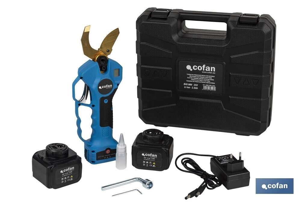 Tijeras de Podar Eléctricas | Funcionamiento a Batería Li-ion 25 V 2...