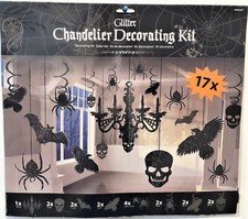 XL Halloween Hängedekoration Zimmerdekoration Kronleuchter Fledermaus Rabe usw