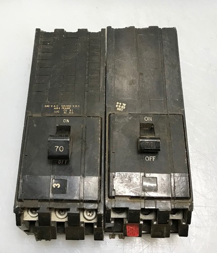 Lot of 20 Used Square D AI-E Frame 3 Pole 240 VAC Circuit Breakers (Model 19901) - Picture 7 of 11