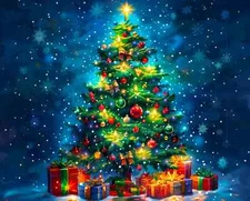 Christmas Shine Panel / Multi, 36in Panel Christmas