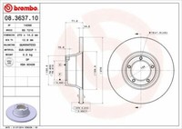 Bremsscheiben 2 StüCk Scheibenbremse Brake Discs Brembo 08.3637.10